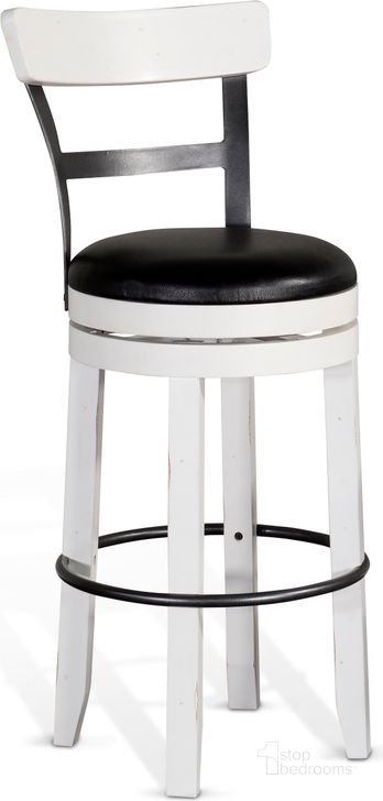 The appearance of Carriage House Barstool Set of 2 designed by Sunny Design in the country / farmhouse interior design. This dark brown piece of furniture  was selected by 1StopBedrooms from Carriage House Collection to add a touch of cosiness and style into your home. Sku: 1624EC-B30. Material: Wood. Product Type: Barstool. Image1