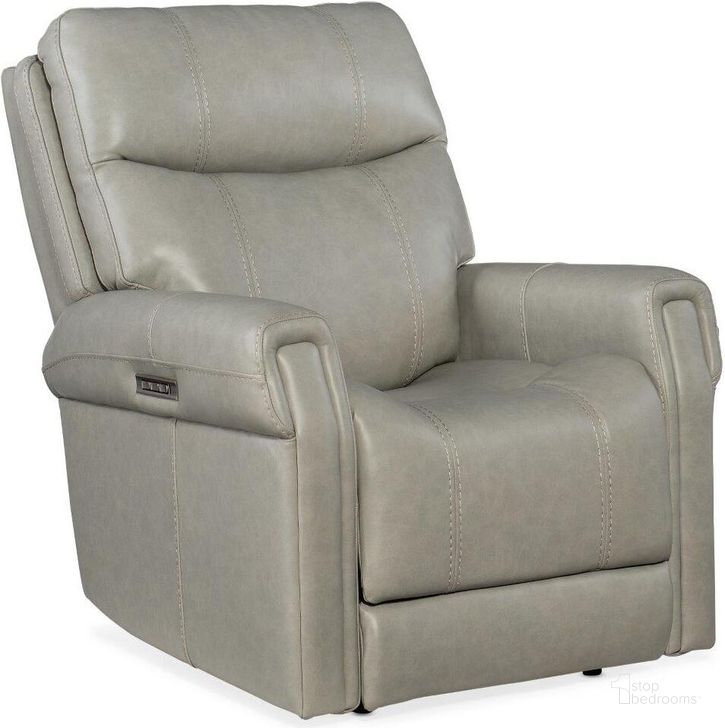 The appearance of Carroll Power Recliner With Power Headrest And Lumbar RC603-PHZL-091 designed by Hooker in the transitional interior design. This grey piece of furniture  was selected by 1StopBedrooms from Carroll Collection to add a touch of cosiness and style into your home. Sku: RC603-PHZL-091. Material: Leather. Product Type: Recliner. Image1