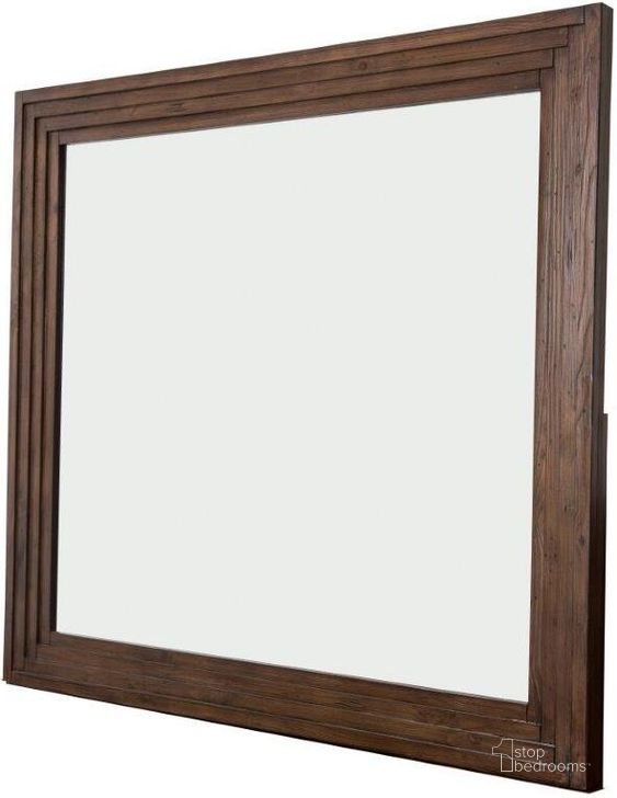 The appearance of Carrollton Rustic Ranch Dresser Mirror Ki-Crln060-407 designed by AICO in the modern / contemporary interior design. This rustic ranch piece of furniture  was selected by 1StopBedrooms from Carrollton Collection to add a touch of cosiness and style into your home. Sku: KI-CRLN060-407. Product Type: Dresser Mirror. Image1