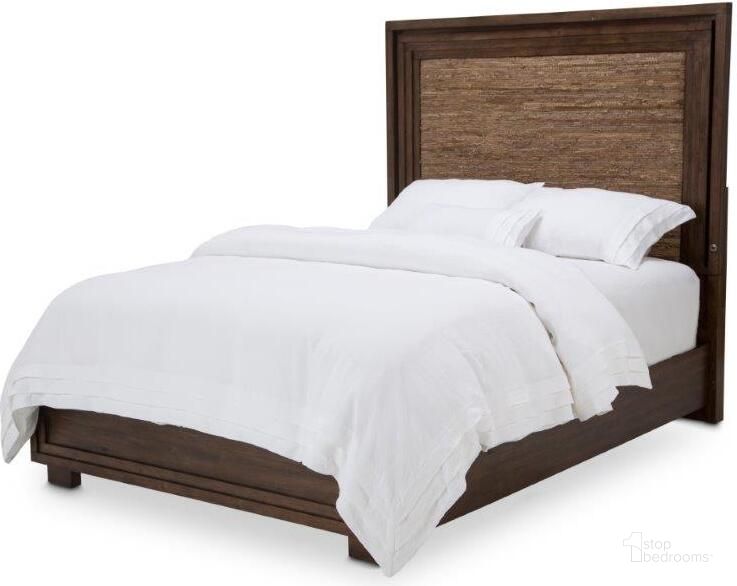 The appearance of Carrollton Rustic Ranch Eastern King Panel Bed designed by AICO in the modern / contemporary interior design. This rustic ranch piece of furniture  was selected by 1StopBedrooms from Carrollton Collection to add a touch of cosiness and style into your home. Sku: KI-CRLN014-407N;KI-CRLN137-407N;9000238-00. Bed Type: Panel Bed. Product Type: Panel Bed. Bed Size: King. Image1