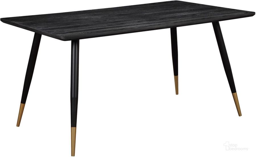 The appearance of Carson Rectangular Dining Table In Black and Gold designed by Coaster in the modern / contemporary interior design. This black and gold piece of furniture  was selected by 1StopBedrooms from Carson Collection to add a touch of cosiness and style into your home. Sku: 190341. Material: Wood. Product Type: Dining Table. Image1