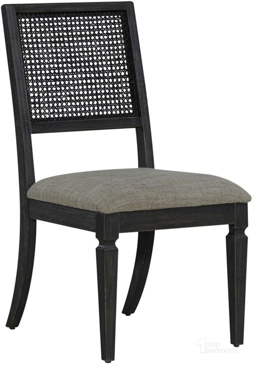 The appearance of Caruso Heights Panel Back Side Chair Set Of 2 In Black designed by Liberty in the transitional interior design. This black piece of furniture  was selected by 1StopBedrooms from Caruso Heights Collection to add a touch of cosiness and style into your home. Sku: 271-C9101S. Product Type: Back Side Chair. Material: Poplar. Image1