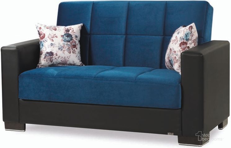 The appearance of Casamode Armada Emerald Blue Loveseat designed by Casamode in the modern / contemporary interior design. This blue piece of furniture  was selected by 1StopBedrooms from Armada Collection to add a touch of cosiness and style into your home. Sku: ARM-LS-17. Material: Microfiber. Product Type: Loveseat.