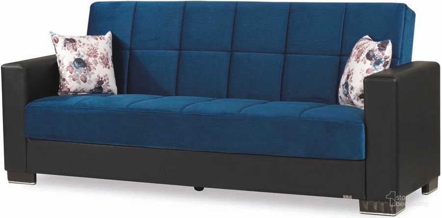 The appearance of Casamode Armada Emerald Blue Sofa designed by Casamode in the modern / contemporary interior design. This blue piece of furniture  was selected by 1StopBedrooms from Armada Collection to add a touch of cosiness and style into your home. Sku: ARM-SB-17. Material: Microfiber. Product Type: Sofa.