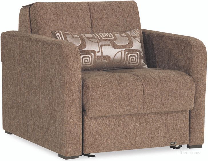 The appearance of Casamode Ferra Fashion Brown Chair Sleeper designed by Casamode in the modern / contemporary interior design. This brown piece of furniture  was selected by 1StopBedrooms from Ferra Fashion Collection to add a touch of cosiness and style into your home. Sku: FER-C-BN. Product Type: Living Room Chair. Material: Chenille.