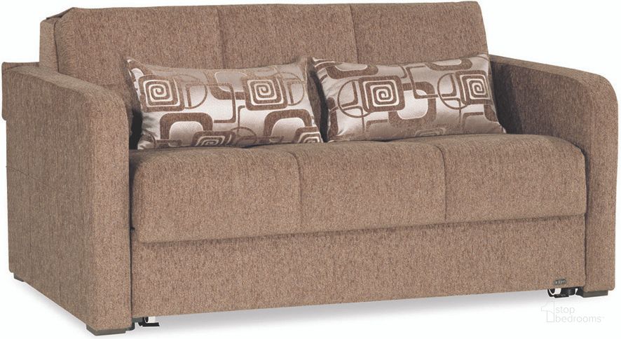 The appearance of Casamode Ferra Fashion Brown Loveseat Sleeper designed by Casamode in the modern / contemporary interior design. This brown piece of furniture  was selected by 1StopBedrooms from Ferra Fashion Collection to add a touch of cosiness and style into your home. Sku: FER-LS-BN. Product Type: Loveseat. Material: Chenille.