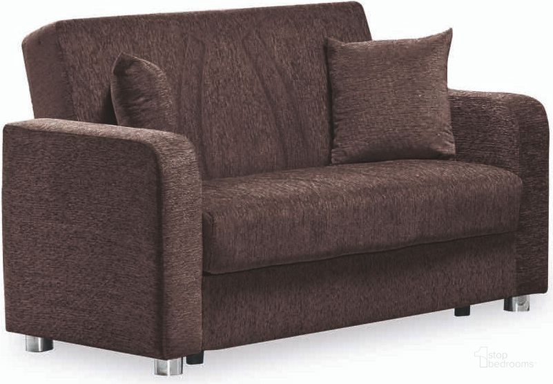 The appearance of Casamode Joker Elegance Dark Brown Loveseat designed by Casamode in the modern / contemporary interior design. This dark brown piece of furniture  was selected by 1StopBedrooms from Elegance Joker Collection to add a touch of cosiness and style into your home. Sku: JOK-LS-DBN. Product Type: Loveseat. Material: Chenille.