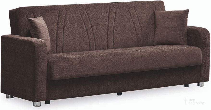 The appearance of Casamode Joker Elegance Dark Brown Sofabed designed by Casamode in the modern / contemporary interior design. This dark brown piece of furniture  was selected by 1StopBedrooms from Elegance Joker Collection to add a touch of cosiness and style into your home. Sku: JOK-SB-DBN. Product Type: Sofa Bed. Material: Chenille.