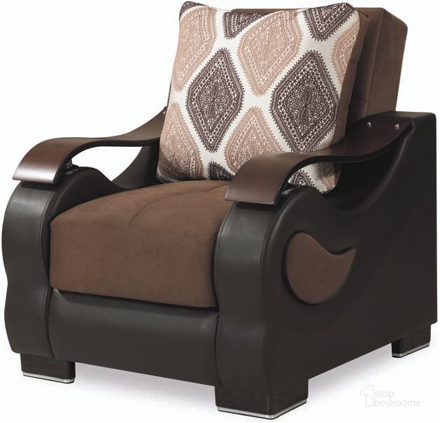 The appearance of Casamode Metroplex Brown Chair designed by Casamode in the modern / contemporary interior design. This brown piece of furniture  was selected by 1StopBedrooms from Metroplex Collection to add a touch of cosiness and style into your home. Sku: MET-AC-MSBN. Material: Microsuede. Product Type: Chair.
