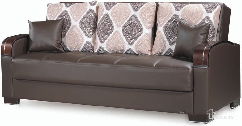 The appearance of Casamode Mobimax Brown PU Sofabed designed by Casamode in the modern / contemporary interior design. This brown piece of furniture  was selected by 1StopBedrooms from Mobimax Collection to add a touch of cosiness and style into your home. Sku: MOB-SB-BN-PU. Material: Leather. Product Type: Sofa Bed.