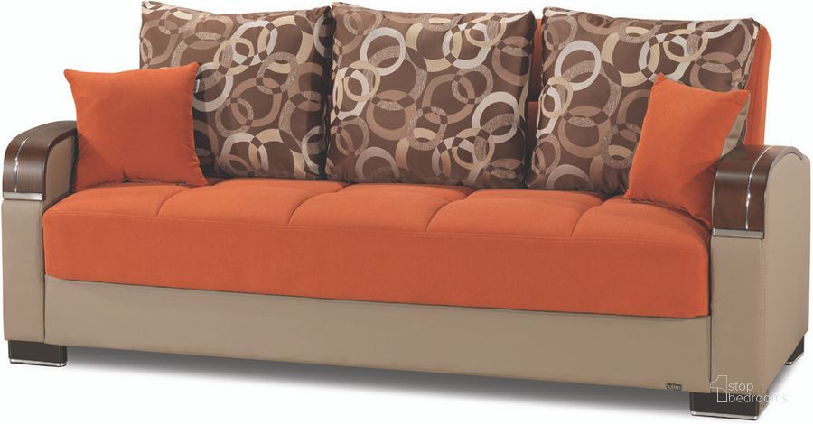The appearance of Casamode Mobimax Orange Sofabed designed by Casamode in the modern / contemporary interior design. This orange piece of furniture  was selected by 1StopBedrooms from Mobimax Collection to add a touch of cosiness and style into your home. Sku: MOB-SB-OR. Product Type: Sofa Bed. Material: Chenille.
