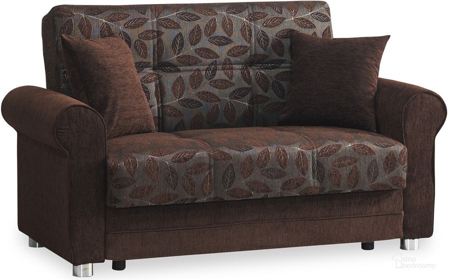 The appearance of Casamode Rio Grande Dark Brown Loveseat designed by Casamode in the modern / contemporary interior design. This dark brown piece of furniture  was selected by 1StopBedrooms from Rio Grande Collection to add a touch of cosiness and style into your home. Sku: RIO-LS-DBN. Product Type: Loveseat. Material: Chenille.