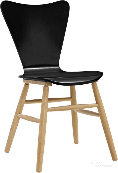 The appearance of Cascade Black Wood Dining Chair designed by Modway in the modern / contemporary interior design. This black piece of furniture  was selected by 1StopBedrooms from Cascade Collection to add a touch of cosiness and style into your home. Sku: EEI-2672-BLK. Material: Wood. Product Type: Dining Chair. Image1
