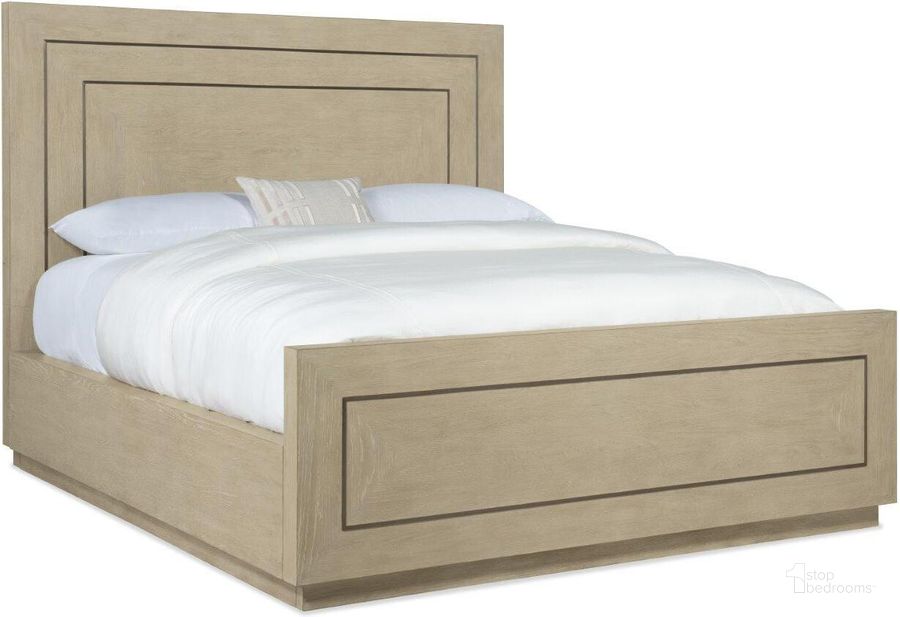 The appearance of Cascade California King Panel Bed designed by Hooker in the transitional interior design. This light wood piece of furniture  was selected by 1StopBedrooms from Cascade Collection to add a touch of cosiness and style into your home. Sku: 6120-90260-80. Bed Type: Panel Bed. Material: Wood. Product Type: Panel Bed. Bed Size: California King. Image1