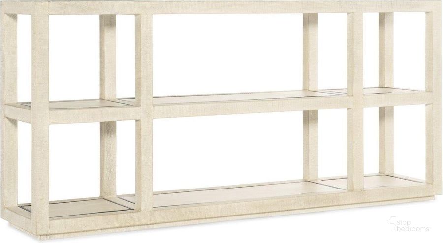 The appearance of Cascade Console Table 6120-85003-05 designed by Hooker in the transitional interior design. This white piece of furniture  was selected by 1StopBedrooms from Cascade Collection to add a touch of cosiness and style into your home. Sku: 6120-85003-05. Material: Metal. Product Type: Console Table. Image1