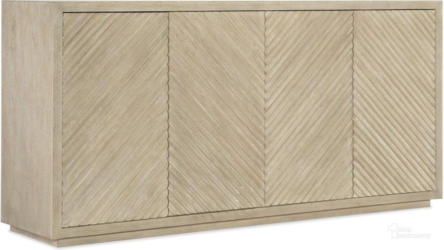 The appearance of Cascade Credenza 6120-75900-80 designed by Hooker in the transitional interior design. This light wood piece of furniture  was selected by 1StopBedrooms from Cascade Collection to add a touch of cosiness and style into your home. Sku: 6120-75900-80. Material: Wood. Product Type: Credenza. Image1
