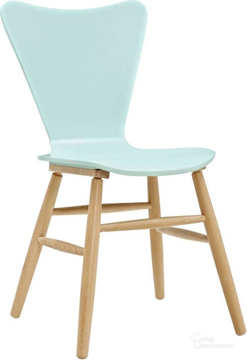 The appearance of Cascade Light Blue Wood Dining Chair EEI-2672-LBU designed by Modway in the modern / contemporary interior design. This light blue piece of furniture  was selected by 1StopBedrooms from Cascade Collection to add a touch of cosiness and style into your home. Sku: EEI-2672-LBU. Material: Wood. Product Type: Dining Chair. Image1