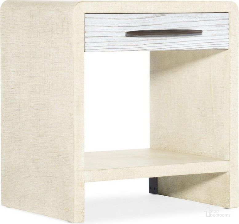 The appearance of Cascade One-Drawer Nightstand 6120-90015-05 designed by Hooker in the transitional interior design. This white piece of furniture  was selected by 1StopBedrooms from Cascade Collection to add a touch of cosiness and style into your home. Sku: 6120-90015-05. Product Type: Nightstand. Material: Resin. Image1