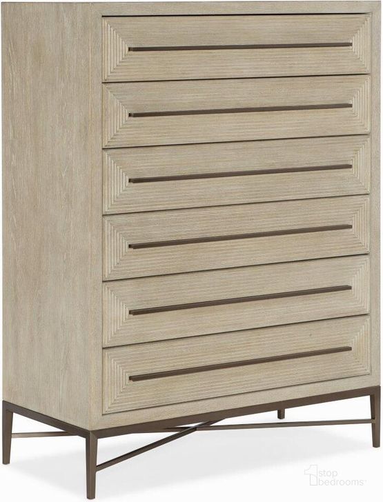 The appearance of Cascade Six-Drawer Chest 6120-90110-80 designed by Hooker in the transitional interior design. This light wood piece of furniture  was selected by 1StopBedrooms from Cascade Collection to add a touch of cosiness and style into your home. Sku: 6120-90110-80. Material: Wood. Product Type: Chest. Image1