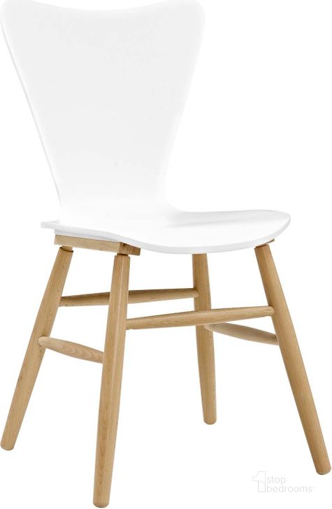 The appearance of Cascade White Wood Dining Chair designed by Modway in the modern / contemporary interior design. This white piece of furniture  was selected by 1StopBedrooms from Cascade Collection to add a touch of cosiness and style into your home. Sku: EEI-2672-WHI. Material: Wood. Product Type: Dining Chair. Image1