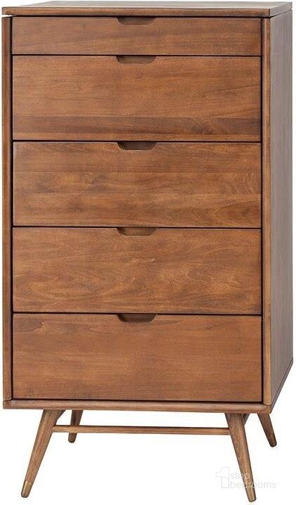 The appearance of Case Walnut Wood Dresser Cabinet designed by Nuevo in the modern / contemporary interior design. This walnut piece of furniture  was selected by 1StopBedrooms from Case Collection to add a touch of cosiness and style into your home. Sku: HGST110. Material: Wood. Product Type: Dresser. Image1