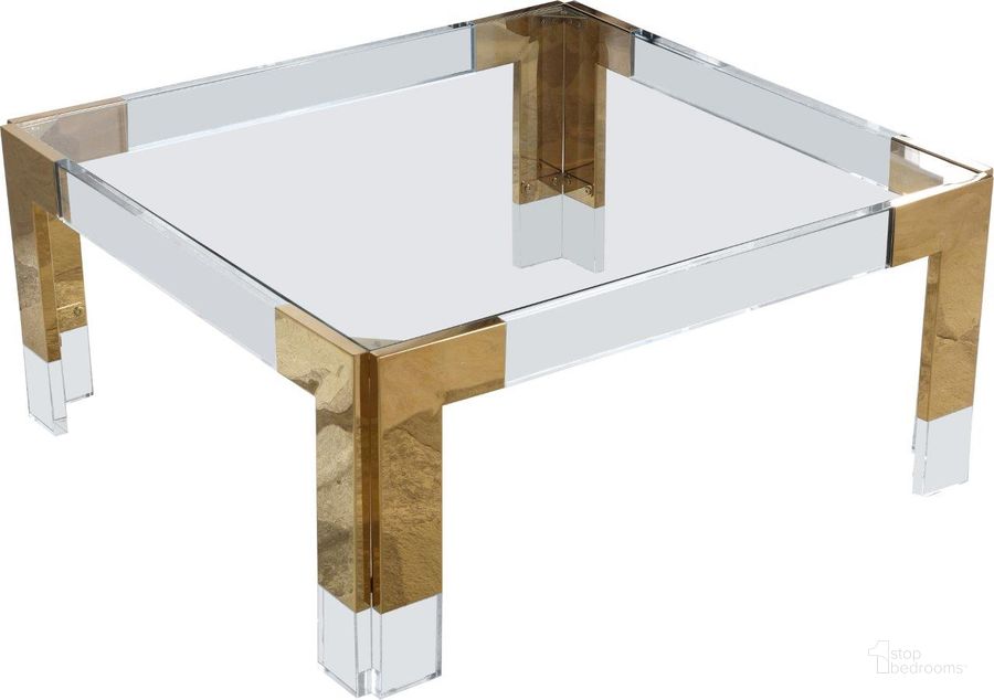 The appearance of Casper Coffee Table 200-CT designed by Meridian in the modern / contemporary interior design. This gold piece of furniture  was selected by 1StopBedrooms from Casper Collection to add a touch of cosiness and style into your home. Sku: 200-CT-1;200-CT-2. Product Type: Coffee Table. Material: Acrylic. Image1