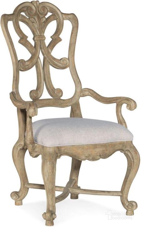 The appearance of Castella Wood Back Arm Chair designed by Hooker in the traditional interior design. This medium wood piece of furniture  was selected by 1StopBedrooms from Castella Collection to add a touch of cosiness and style into your home. Sku: 5878-75401-80. Material: Wood. Product Type: Arm Chair. Image1