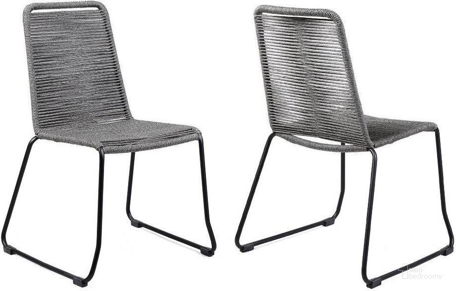 The appearance of Castillon Grey Outdoor Chair Set of 2 designed by Artisan Elegance in the modern / contemporary interior design. This gray piece of furniture  was selected by 1StopBedrooms from Castillon Collection to add a touch of cosiness and style into your home. Sku: LCSHSICH. Material: Steel. Product Type: Outdoor Dining Chair. Image1