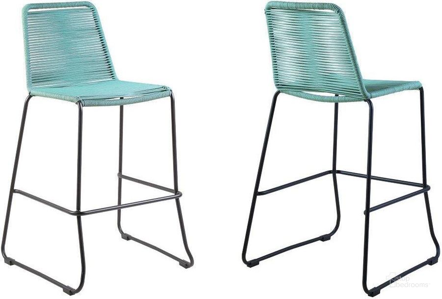 The appearance of Castillon Teal Barstool 0qb24545351 designed by Artisan Elegance in the modern / contemporary interior design. This teal piece of furniture  was selected by 1StopBedrooms from Castillon Collection to add a touch of cosiness and style into your home. Sku: LCSTBABLWSB26. Product Type: Barstool. Material: Rope. Image1