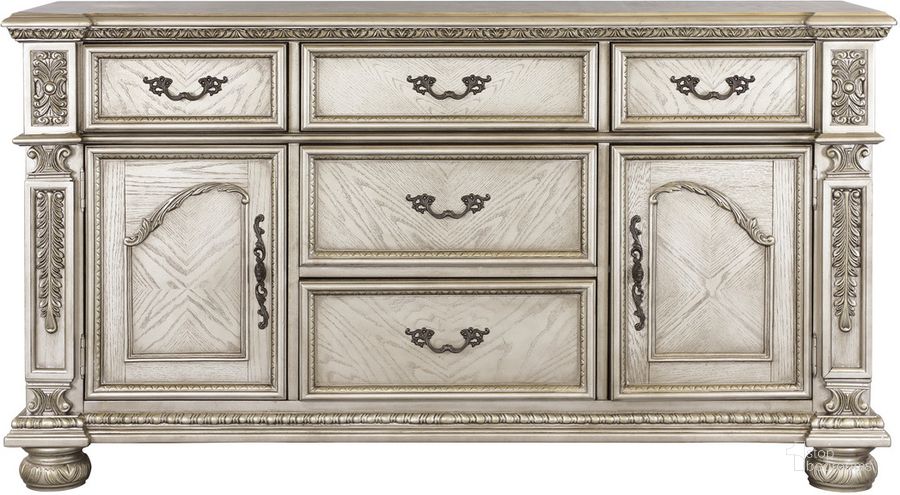 The appearance of Catalonia Platinum Gold Buffet designed by Homelegance in the traditional interior design. This gold piece of furniture  was selected by 1StopBedrooms from Catalonia Collection to add a touch of cosiness and style into your home. Sku: 1824PG-55. Material: Wood. Product Type: Buffets, Sideboards and Server. Image1