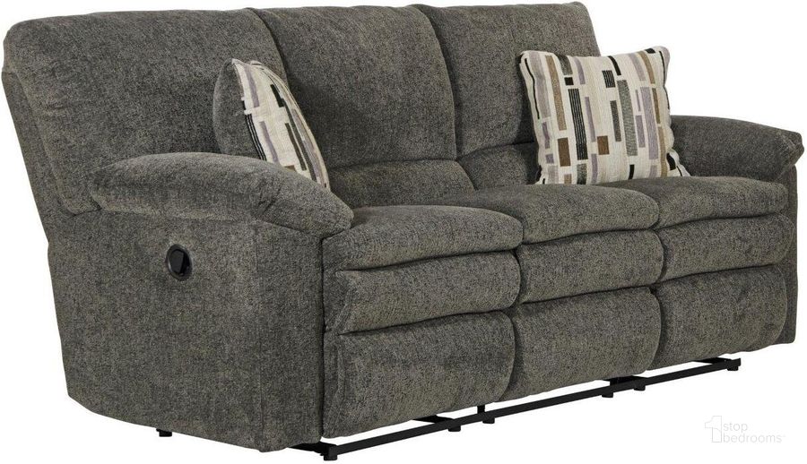 The appearance of Catnapper Tosh Reclining Sofa designed by Catnapper in the traditional interior design. This pewter piece of furniture  was selected by 1StopBedrooms from Tosh Collection to add a touch of cosiness and style into your home. Sku: 1271140538250029. Material: Polyester. Product Type: Reclining Sofa. Image1