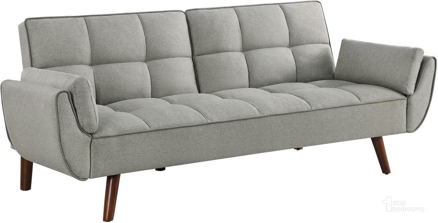 The appearance of Caufield Upholstered Buscuit Tufted Covertible Sofa Bed In Grey designed by Coaster in the modern / contemporary interior design. This grey piece of furniture  was selected by 1StopBedrooms from Caufield Collection to add a touch of cosiness and style into your home. Sku: 360096. Material: Upholstered. Product Type: Sofa Bed. Image1