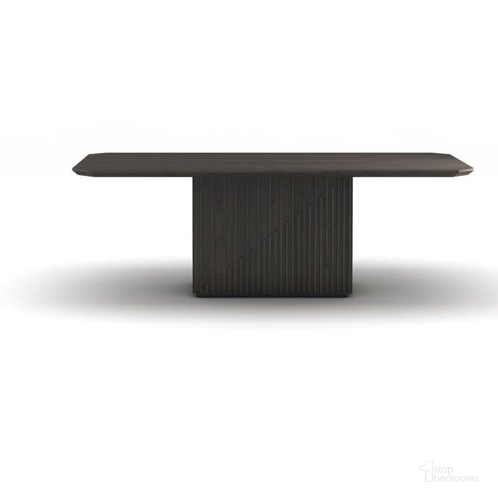 The appearance of Ce Moderna Dining Table In Wenge designed by J&M in the modern / contemporary interior design. This wenge piece of furniture  was selected by 1StopBedrooms from Moderna Collection to add a touch of cosiness and style into your home. Sku: 18857-DT. Table Base Style: Pedestal. Product Type: Dining Table. Material: MDF. Table Top Shape: Rectangular. Size: 87". Image1