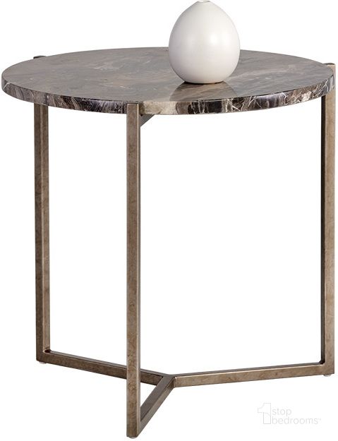 The appearance of Cecil End Table In Antique Grey designed by Sunpan in the modern / contemporary interior design. This antique grey piece of furniture  was selected by 1StopBedrooms from Cecil Collection to add a touch of cosiness and style into your home. Sku: 104455. Material: Marble. Product Type: End Table. Image1
