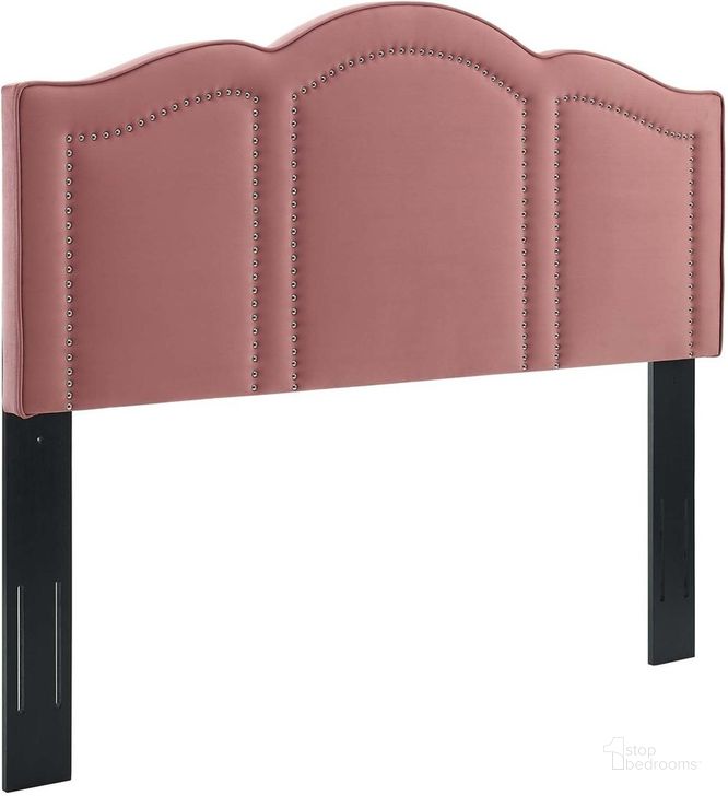 The appearance of Cecilia King/California King Performance Velvet Headboard In Dusty Rose designed by Modway in the  interior design. This dusty rose piece of furniture  was selected by 1StopBedrooms from Cecilia Collection to add a touch of cosiness and style into your home. Sku: MOD-6310-DUS. Product Type: Headboard. Material: MDF. Image1