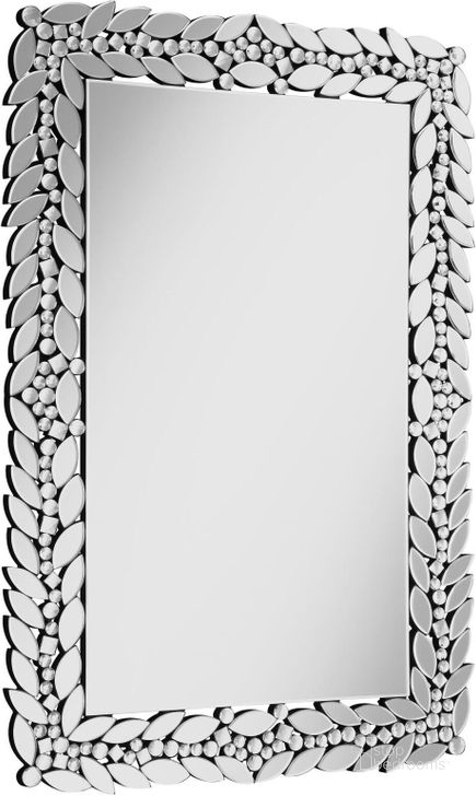 The appearance of Cecily Rectangular Leaves Frame Wall Mirror Faux Crystal designed by Coaster in the modern / contemporary interior design. This mirror piece of furniture  was selected by 1StopBedrooms from Cecily Collection to add a touch of cosiness and style into your home. Sku: 961621. Material: Glass. Product Type: Wall Mirror. Image1