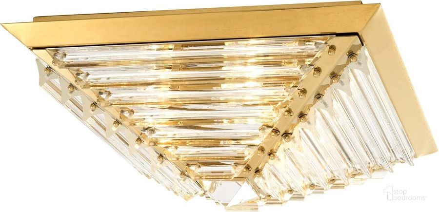 The appearance of Ceiling Lamp Eden Gold Finish designed by Eichholtz in the modern / contemporary interior design. This gold piece of furniture  was selected by 1StopBedrooms from Eden Collection to add a touch of cosiness and style into your home. Sku: 112443UL. Material: Glass. Product Type: Lamp. Image1