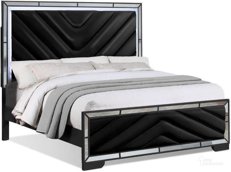 The appearance of Celina Black Queen Bed With Led Lights In Black designed by US Tamex in the modern / contemporary interior design. This black piece of furniture  was selected by 1StopBedrooms from Celina Collection to add a touch of cosiness and style into your home. Sku: 52635Q-FB;52635Q-HB;52635Q-RL. Bed Type: Panel Bed. Material: Wood. Product Type: Panel Bed. Bed Size: Queen. Image1