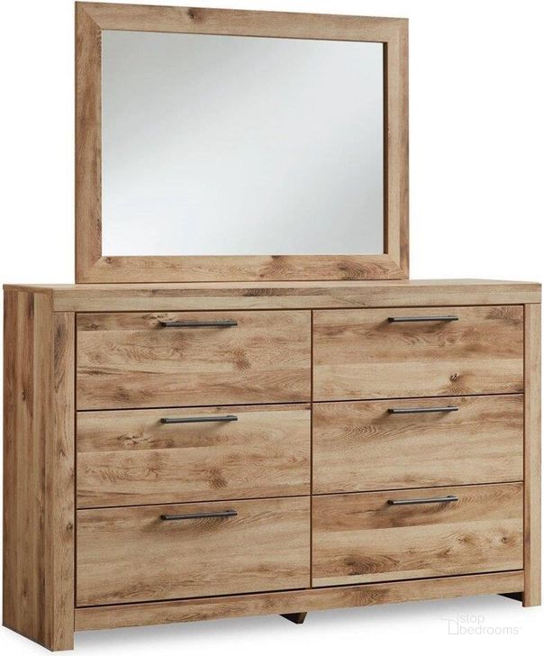 The appearance of Celt Tan Brown Dresser and Mirror designed by Atelier Home in the modern / contemporary interior design. This tan brown piece of furniture  was selected by 1StopBedrooms from Celt Collection to add a touch of cosiness and style into your home. Sku: B1050-31;B1050-36. Material: Wood. Product Type: Dresser and Mirror. Image1