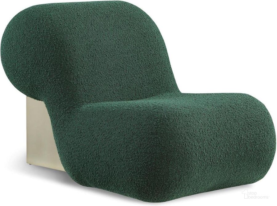 The appearance of Cenobio Green Accent Chair designed by Furnique in the modern / contemporary interior design. This green piece of furniture  was selected by 1StopBedrooms from Cenobio Collection to add a touch of cosiness and style into your home. Sku: 589Green. Product Type: Accent Chair. Material: Foam. Image1