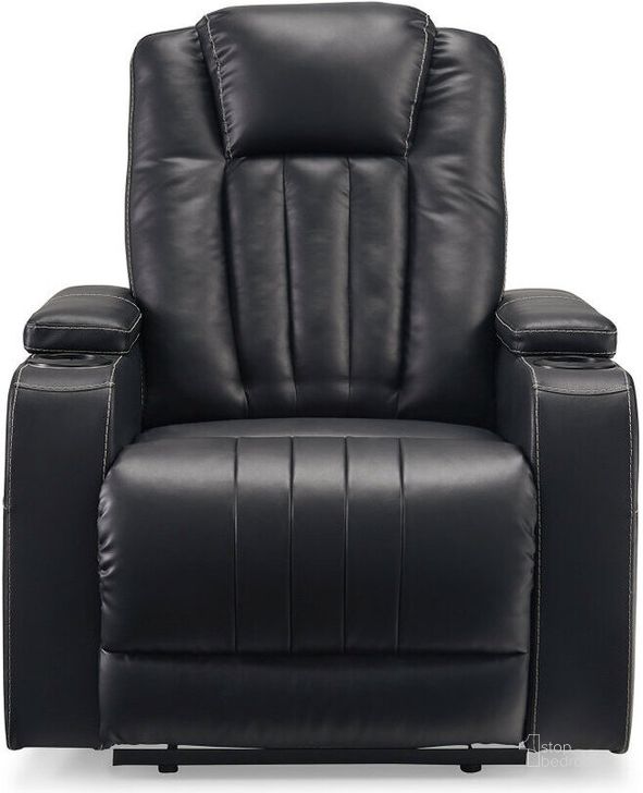 The appearance of Center Point Zero Wall Recliner In Black designed by Signature Design by Ashley in the modern / contemporary interior design. This black piece of furniture  was selected by 1StopBedrooms from Center Point Collection to add a touch of cosiness and style into your home. Sku: 2400429. Material: Fabric. Product Type: Recliner. Image1