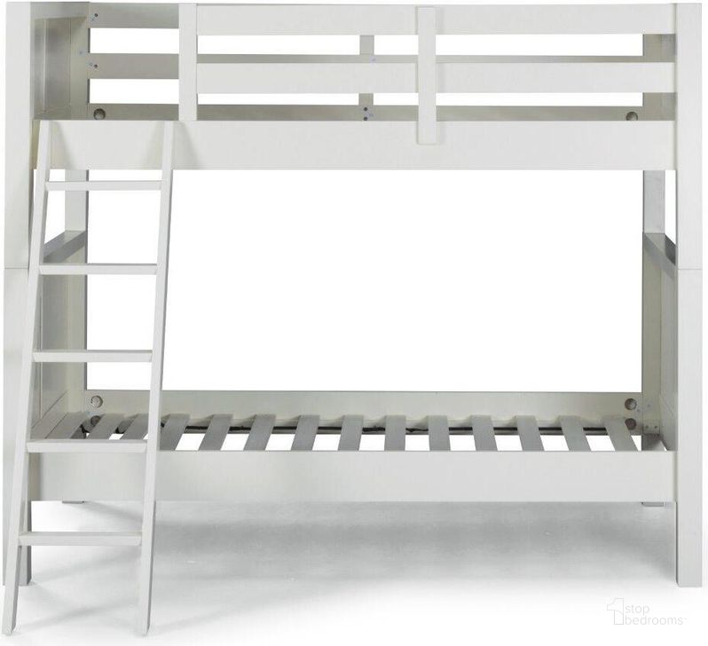 The appearance of Century Off White Twin Over Twin Bunk Bed designed by Homestyles in the traditional interior design. This off white piece of furniture  was selected by 1StopBedrooms from Century Collection to add a touch of cosiness and style into your home. Sku: 5530-541;5530-542;5530-543. Bed Type: Bunk Bed. Material: Wood. Product Type: Bunk Bed. Bed Size: Twin Over Twin. Image1
