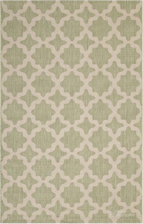 The appearance of Cerelia Beige and Light Green Moroccan Trellis 5x8 Indoor and Outdoor Area Rug designed by Modway in the modern / contemporary interior design. This beige and light green piece of furniture  was selected by 1StopBedrooms from Cerelia Collection to add a touch of cosiness and style into your home. Sku: R-1139B-58. Material: Polypropylene. Product Type: Area Rugs. Image1