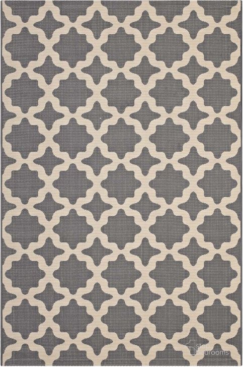 The appearance of Cerelia Gray and Beige Moroccan Trellis 5x8 Indoor and Outdoor Area Rug designed by Modway in the modern / contemporary interior design. This gray and beige piece of furniture  was selected by 1StopBedrooms from Cerelia Collection to add a touch of cosiness and style into your home. Sku: R-1139D-58. Material: Polypropylene. Product Type: Area Rugs. Image1