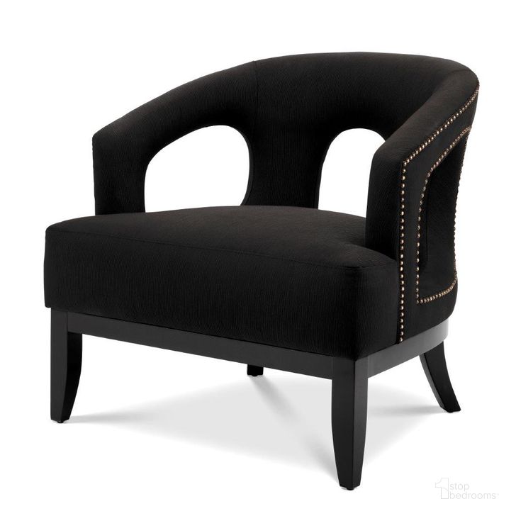 The appearance of Chair Adam Albin Black designed by Eichholtz in the modern / contemporary interior design. This black piece of furniture  was selected by 1StopBedrooms from Adam Collection to add a touch of cosiness and style into your home. Sku: A111258. Product Type: Arm Chair. Material: Brass. Image1