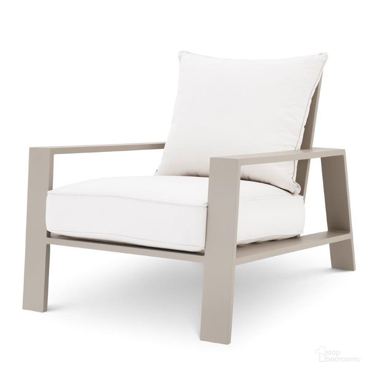 The appearance of Chair Belle Vue Outdoor Sand designed by Eichholtz in the modern / contemporary interior design. This sand piece of furniture  was selected by 1StopBedrooms from  to add a touch of cosiness and style into your home. Sku: 114933. Product Type: Outdoor Chair. Material: Canvas. Image1