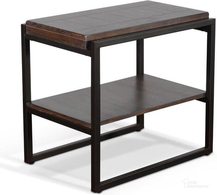 The appearance of Tyler Chair Side Table In Dark Brown designed by Sunny Design in the industrial interior design. This dark brown piece of furniture  was selected by 1StopBedrooms from Tyler Collection to add a touch of cosiness and style into your home. Sku: 3159FR2-CS. Material: Wood. Product Type: Chairside Table.