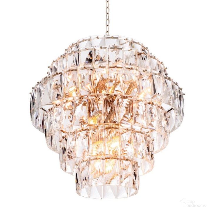 The appearance of Chandelier Amazone L Nickel Finish designed by Eichholtz in the modern / contemporary interior design. This nickel piece of furniture  was selected by 1StopBedrooms from Amazone Collection to add a touch of cosiness and style into your home. Sku: 112637AUL;112637BUL. Product Type: Chandelier. Image1