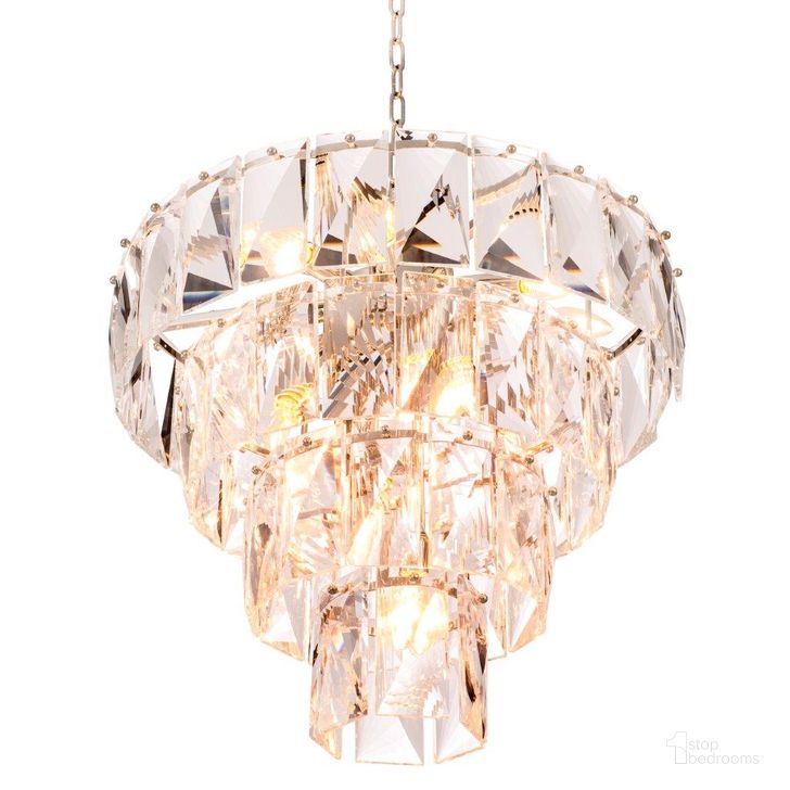 The appearance of Chandelier Amazone S Nickel Finish designed by Eichholtz in the modern / contemporary interior design. This nickel piece of furniture  was selected by 1StopBedrooms from Amazone Collection to add a touch of cosiness and style into your home. Sku: 112638AUL;112638BUL. Product Type: Chandelier. Image1