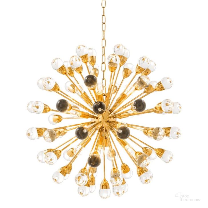 The appearance of Chandelier Anto L Gold Finish designed by Eichholtz in the modern / contemporary interior design. This gold piece of furniture  was selected by 1StopBedrooms from Anto Collection to add a touch of cosiness and style into your home. Sku: 110702UL. Material: Glass. Product Type: Chandelier. Image1